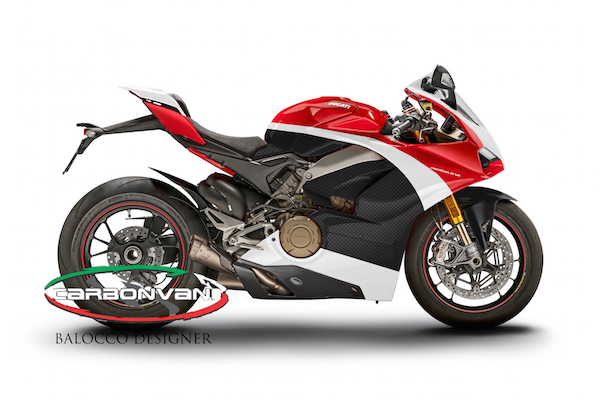 Carbonvani Ducati Panigale V4 S Speciale DUCATI CORSE Design Carbon Fiber Full Fairing Kit ROAD VERSION
